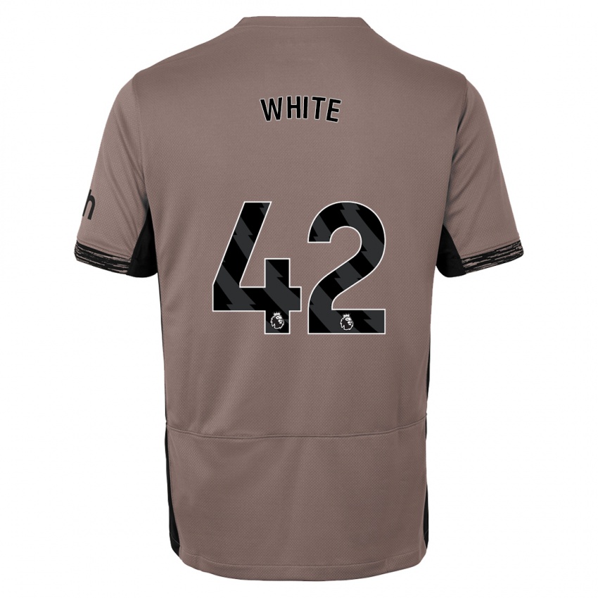Męski Harvey White #42 Ciemny Beż Trzeci Komplet Koszulka 2023/24 Koszulki Klubowe
