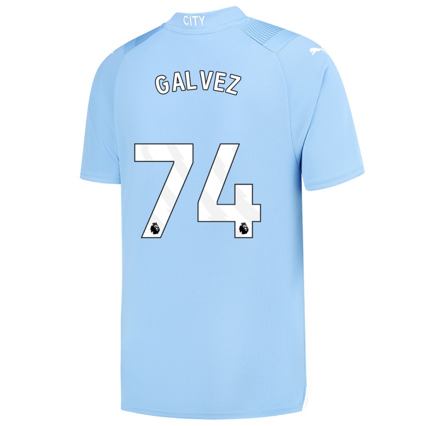 Kobiety Tomas Galvez #74 Jasny Niebieski Domowa Koszulka 2023/24 Koszulki Klubowe