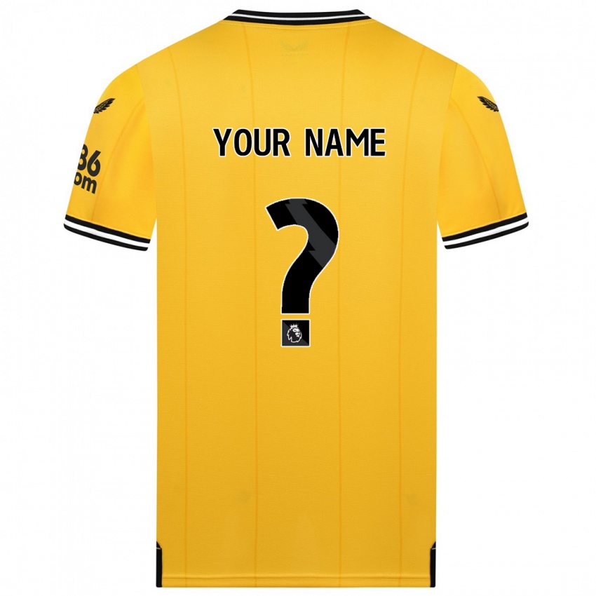 Kobiety Twoje Imię #0 Żółty Domowa Koszulka 2023/24 Koszulki Klubowe