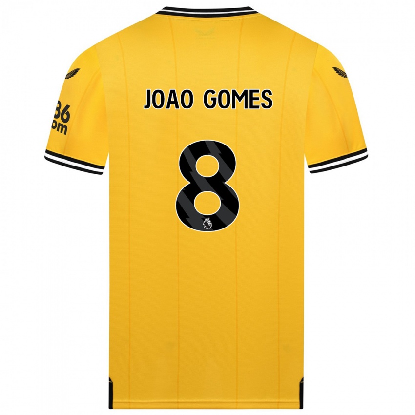 Kobiety Joao Gomes #8 Żółty Domowa Koszulka 2023/24 Koszulki Klubowe