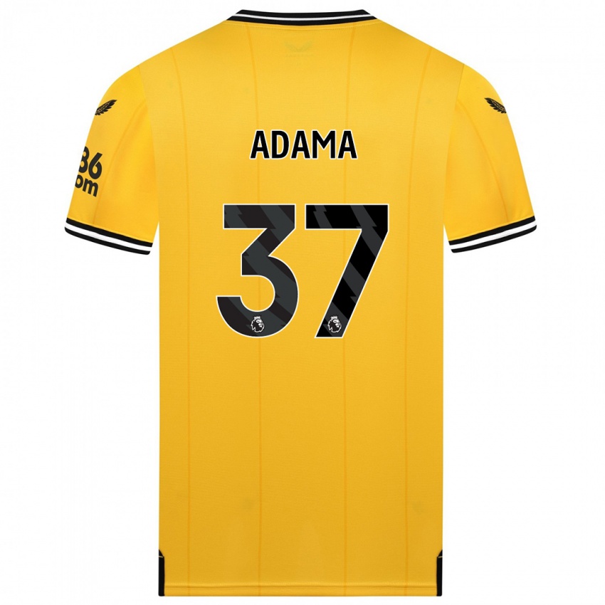 Kobiety Adama Traore #37 Żółty Domowa Koszulka 2023/24 Koszulki Klubowe
