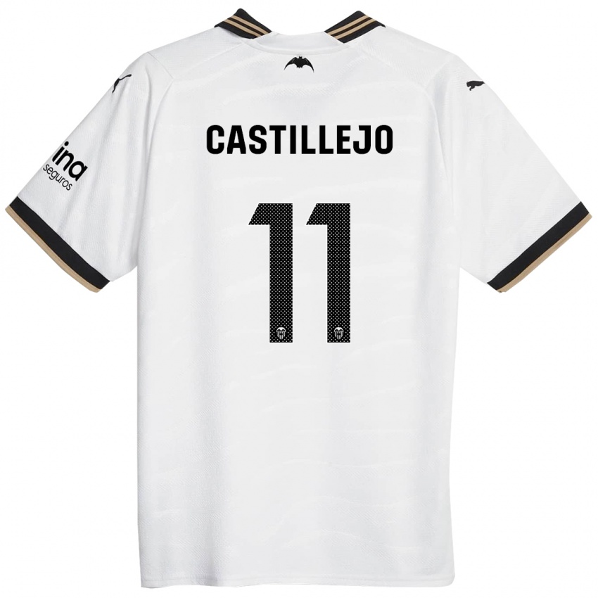 Kobiety Samu Castillejo #11 Biały Domowa Koszulka 2023/24 Koszulki Klubowe