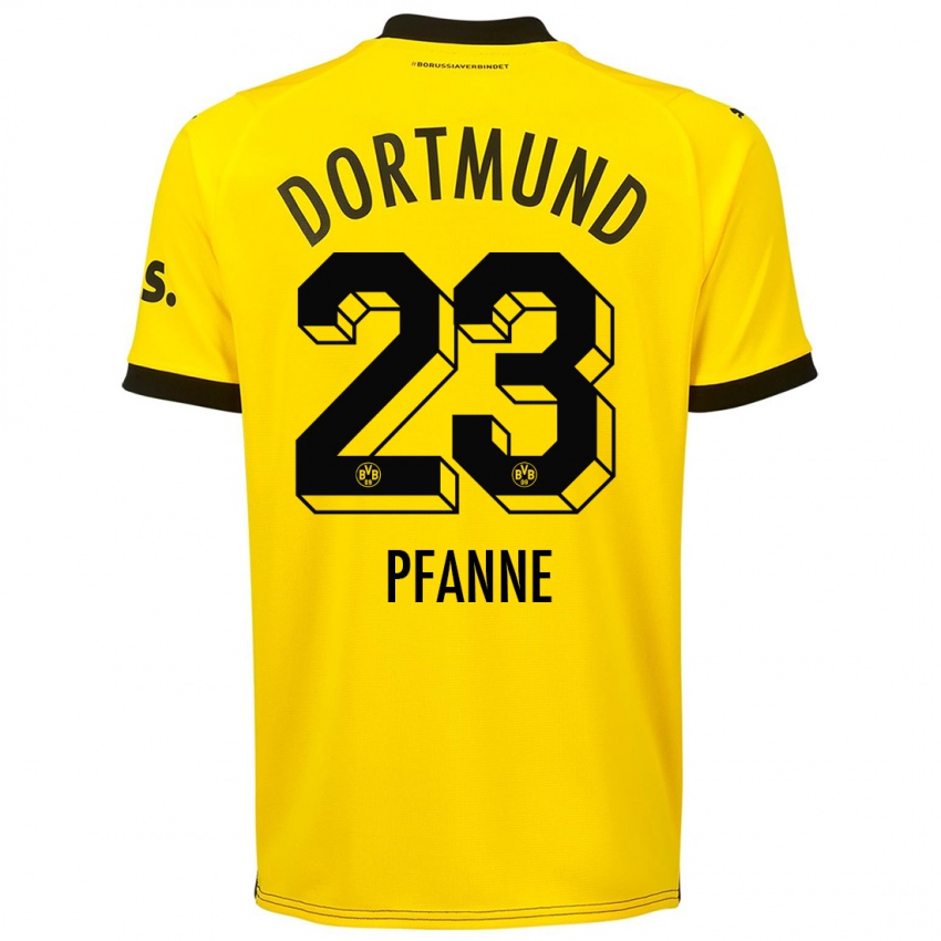 Kobiety Franz Pfanne #23 Żółty Domowa Koszulka 2023/24 Koszulki Klubowe