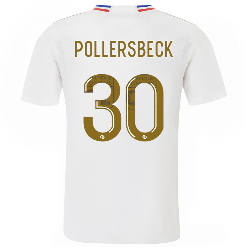 Kobiety Julian Pollersbeck #30 Biały Domowa Koszulka 2023/24 Koszulki Klubowe