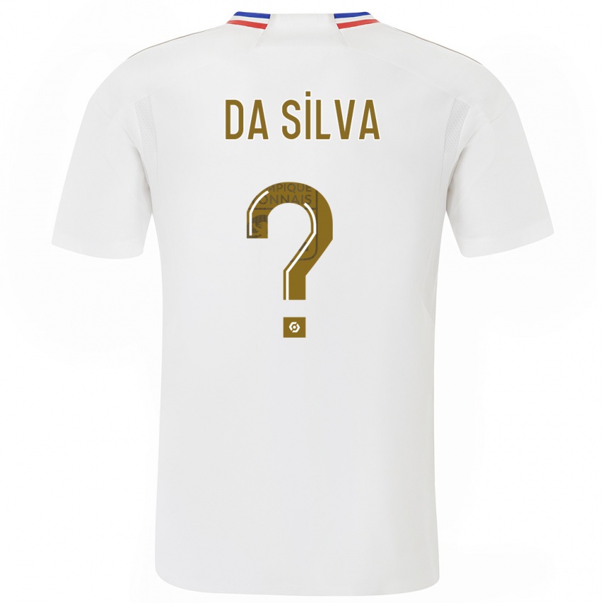 Kobiety Florent Da Silva #0 Biały Domowa Koszulka 2023/24 Koszulki Klubowe