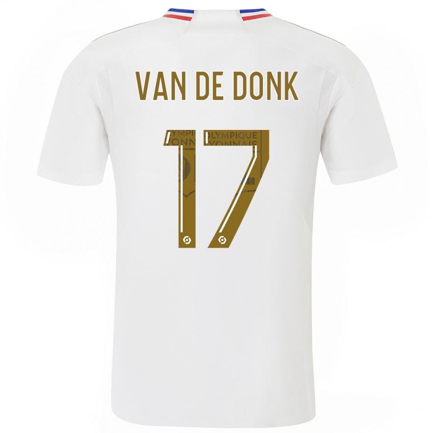 Kobiety Danielle Van De Donk #17 Biały Domowa Koszulka 2023/24 Koszulki Klubowe