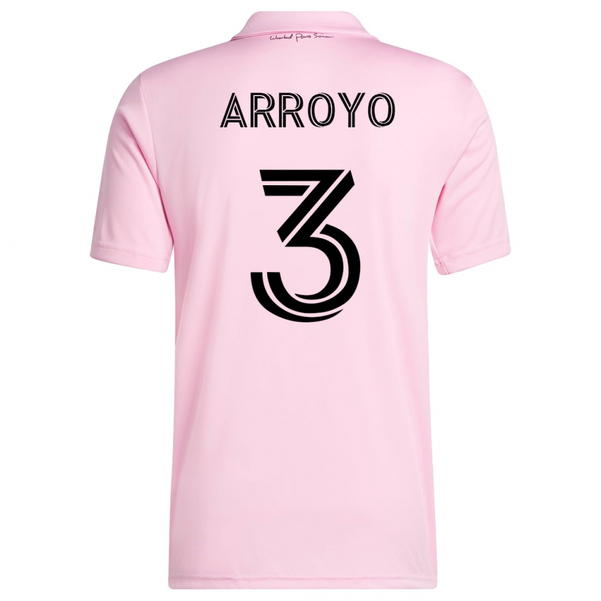 Kobiety Dixon Arroyo #3 Różowy Domowa Koszulka 2023/24 Koszulki Klubowe