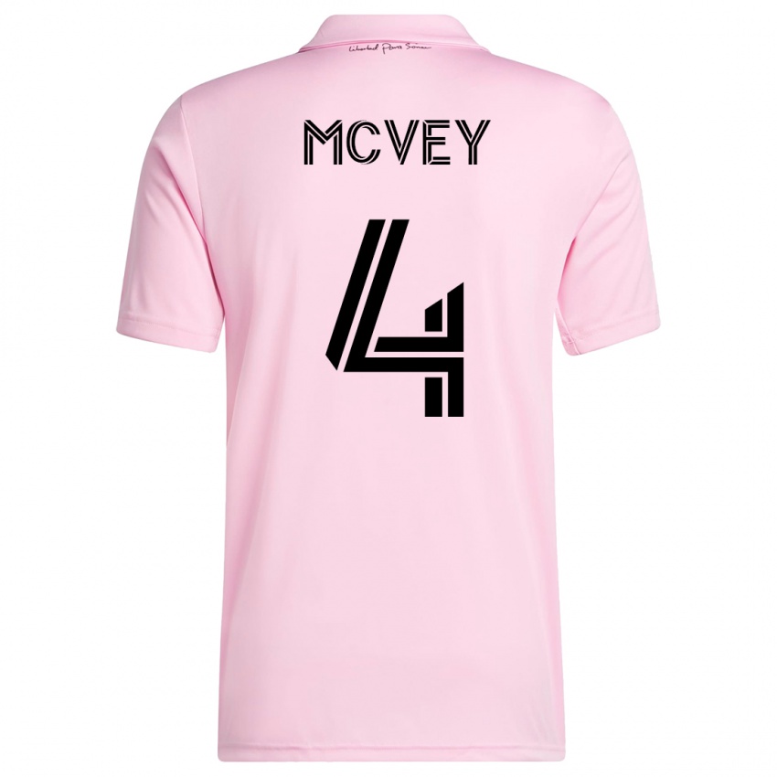Kobiety Christopher Mcvey #4 Różowy Domowa Koszulka 2023/24 Koszulki Klubowe