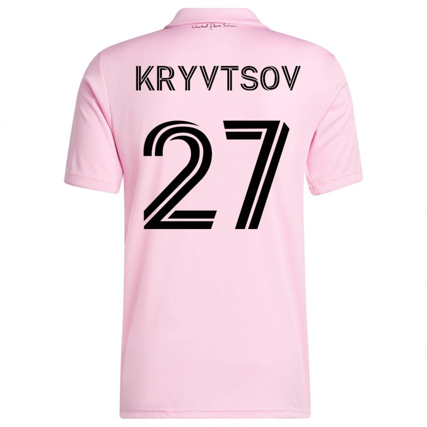 Kobiety Sergiy Kryvtsov #27 Różowy Domowa Koszulka 2023/24 Koszulki Klubowe