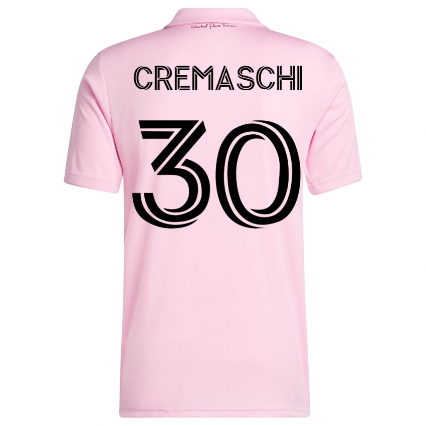 Kobiety Benja Cremaschi #30 Różowy Domowa Koszulka 2023/24 Koszulki Klubowe