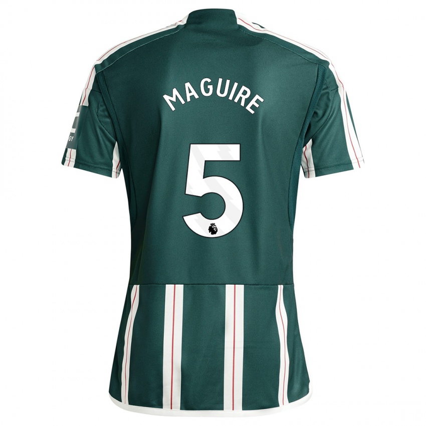 Kobiety Harry Maguire #5 Ciemnozielony Wyjazdowa Koszulka 2023/24 Koszulki Klubowe