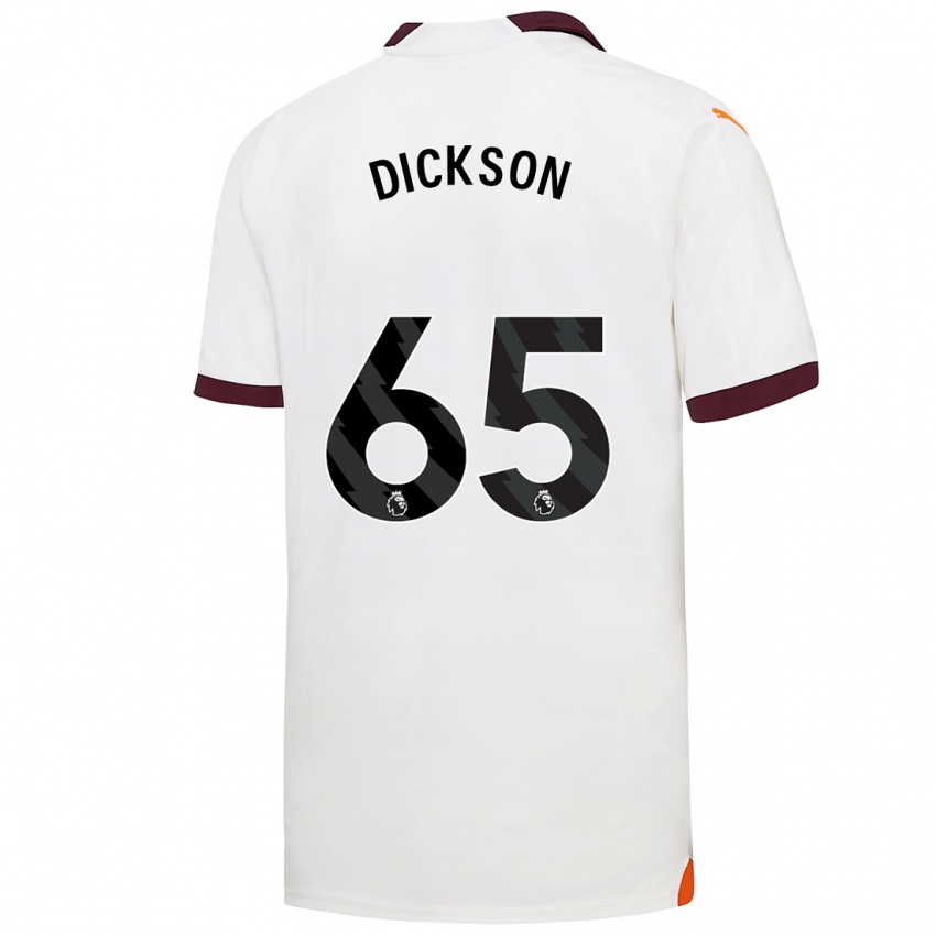 Kobiety Will Dickson #65 Biały Wyjazdowa Koszulka 2023/24 Koszulki Klubowe