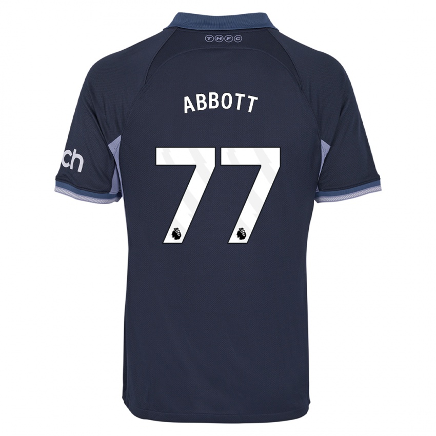 Kobiety George Abbott #77 Ciemny Niebieski Wyjazdowa Koszulka 2023/24 Koszulki Klubowe