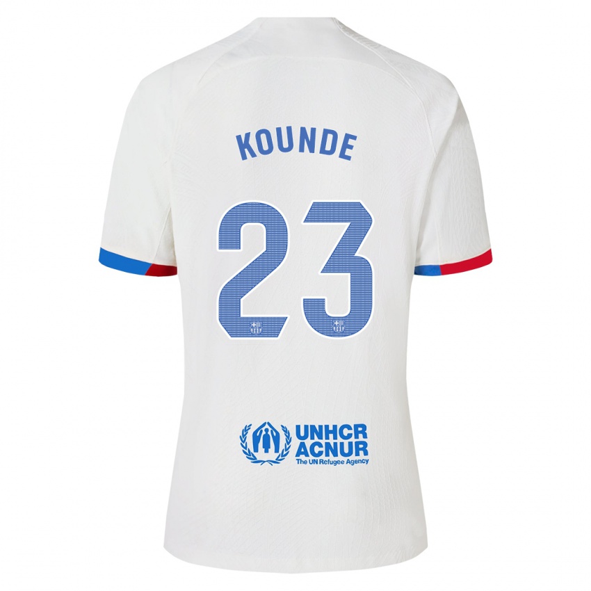 Kobiety Jules Kounde #23 Biały Wyjazdowa Koszulka 2023/24 Koszulki Klubowe