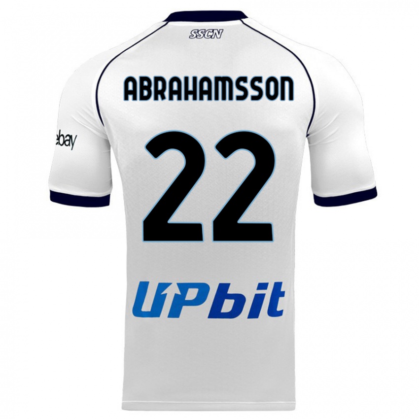 Kobiety Sejde Abrahamsson #22 Biały Wyjazdowa Koszulka 2023/24 Koszulki Klubowe