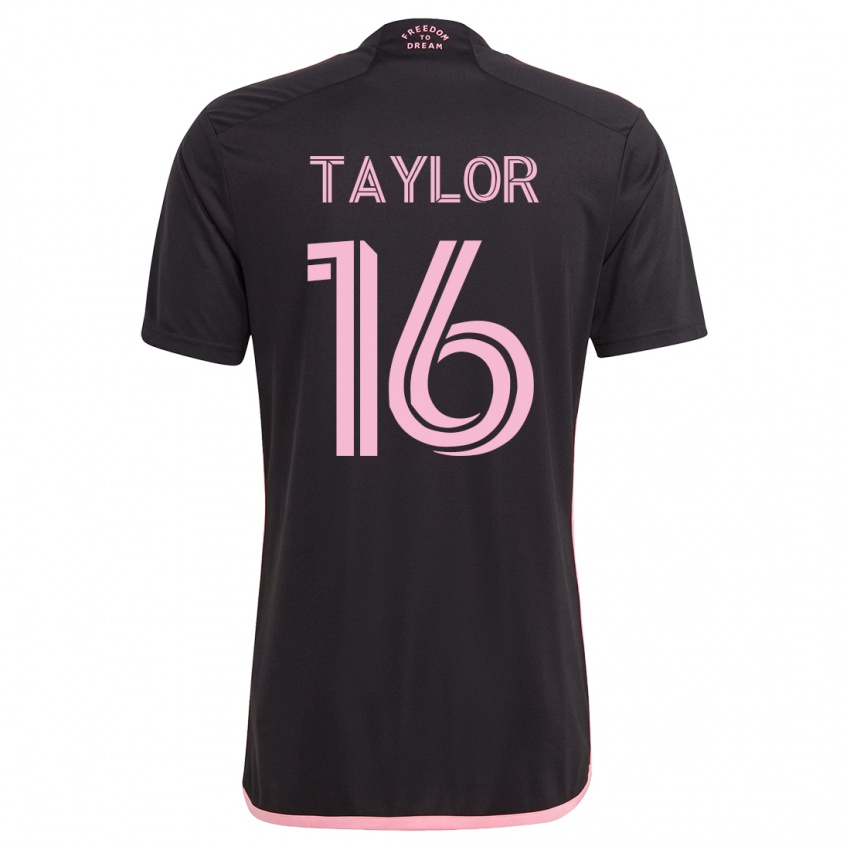 Kobiety Robert Taylor #16 Czarny Wyjazdowa Koszulka 2023/24 Koszulki Klubowe