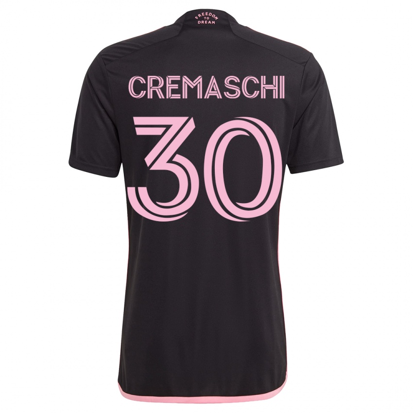 Kobiety Benja Cremaschi #30 Czarny Wyjazdowa Koszulka 2023/24 Koszulki Klubowe