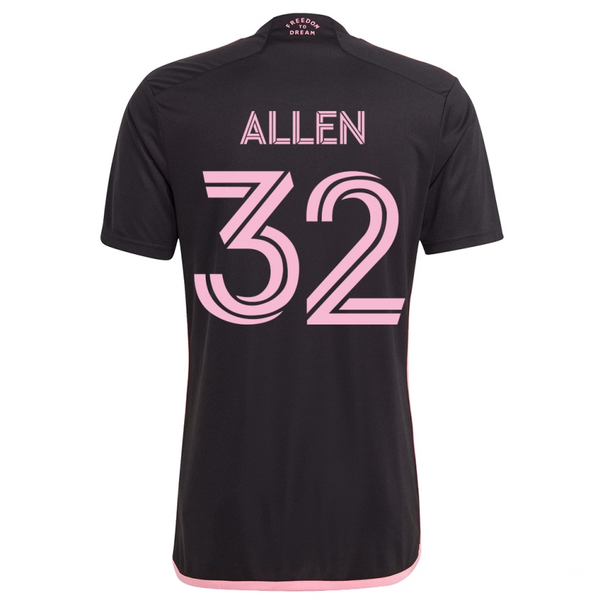 Kobiety Noah Allen #32 Czarny Wyjazdowa Koszulka 2023/24 Koszulki Klubowe