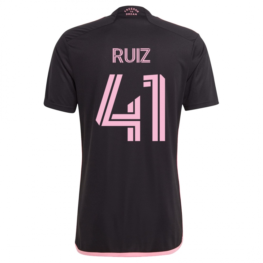 Kobiety David Ruíz #41 Czarny Wyjazdowa Koszulka 2023/24 Koszulki Klubowe