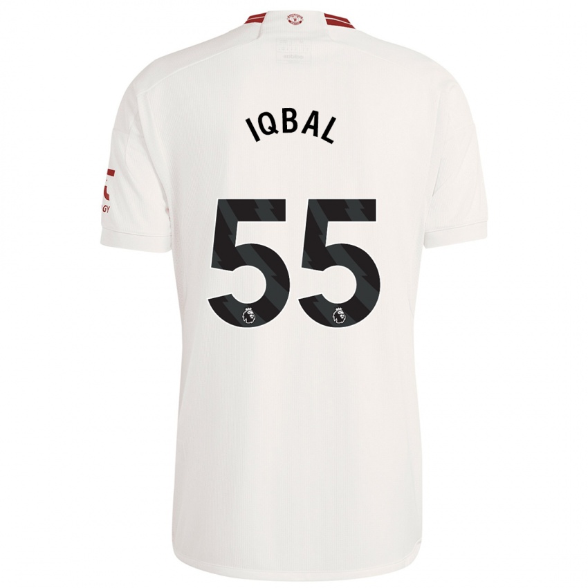 Kobiety Zidane Iqbal #55 Biały Trzeci Komplet Koszulka 2023/24 Koszulki Klubowe