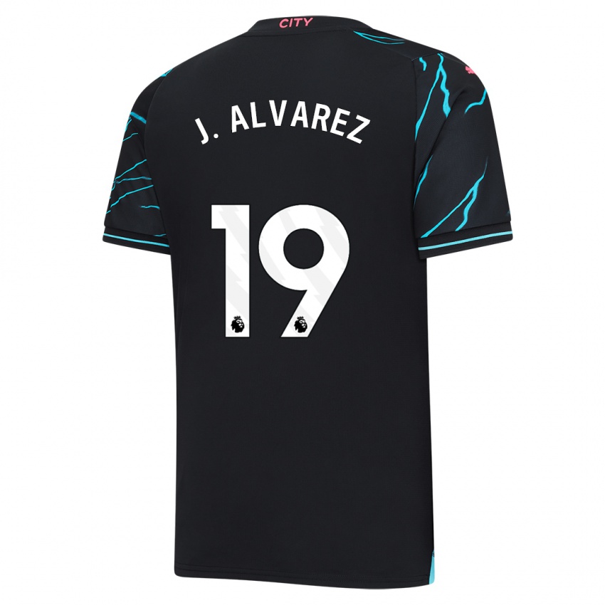 Kobiety Julian Alvarez #19 Ciemny Niebieski Trzeci Komplet Koszulka 2023/24 Koszulki Klubowe