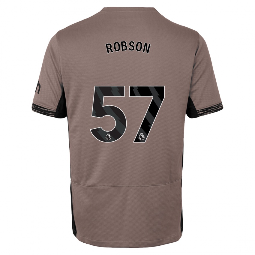 Kobiety Max Robson #57 Ciemny Beż Trzeci Komplet Koszulka 2023/24 Koszulki Klubowe