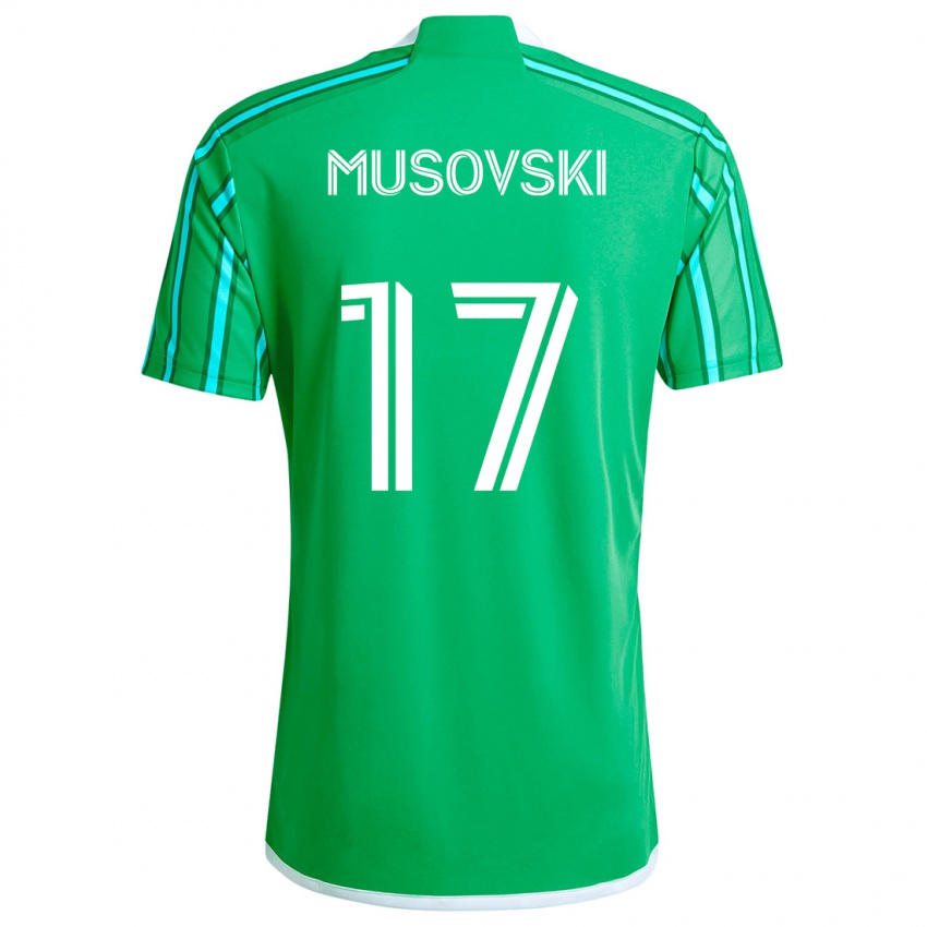 Dzieci Danny Musovski #17 Zielony Biały Domowa Koszulka 2024/25 Koszulki Klubowe