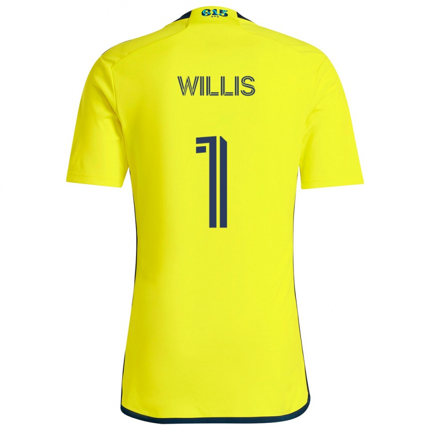 Dzieci Joe Willis #1 Yellow Blue Domowa Koszulka 2024/25 Koszulki Klubowe