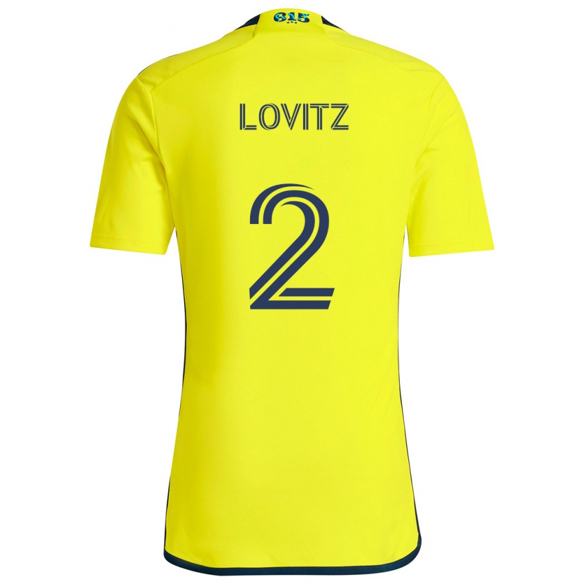 Dzieci Daniel Lovitz #2 Yellow Blue Domowa Koszulka 2024/25 Koszulki Klubowe