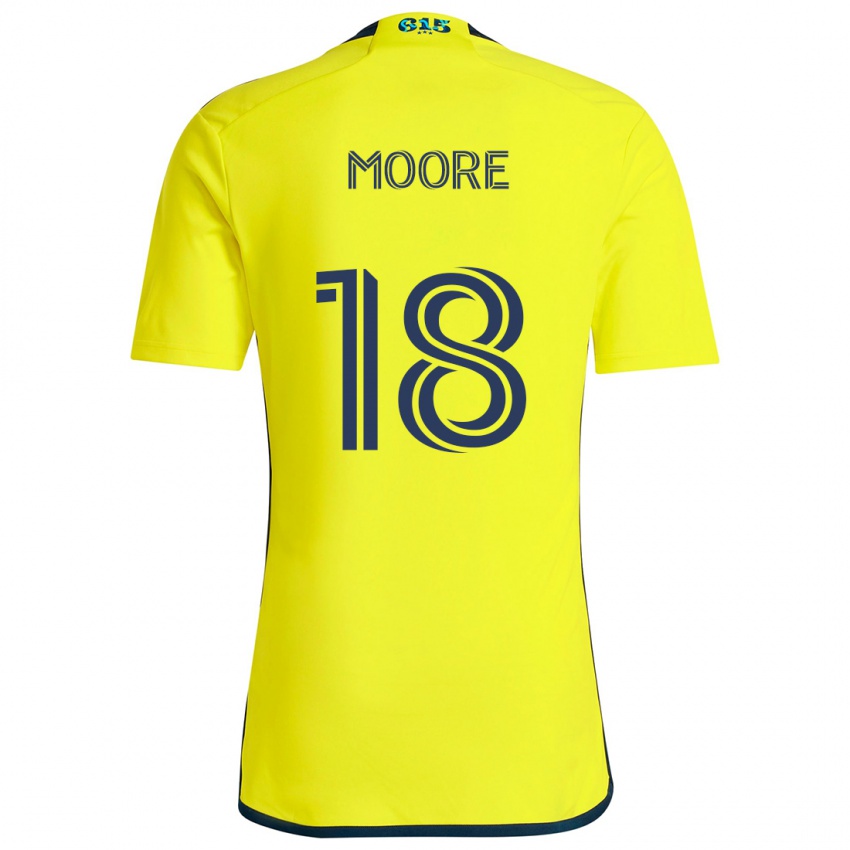 Dzieci Shaq Moore #18 Yellow Blue Domowa Koszulka 2024/25 Koszulki Klubowe