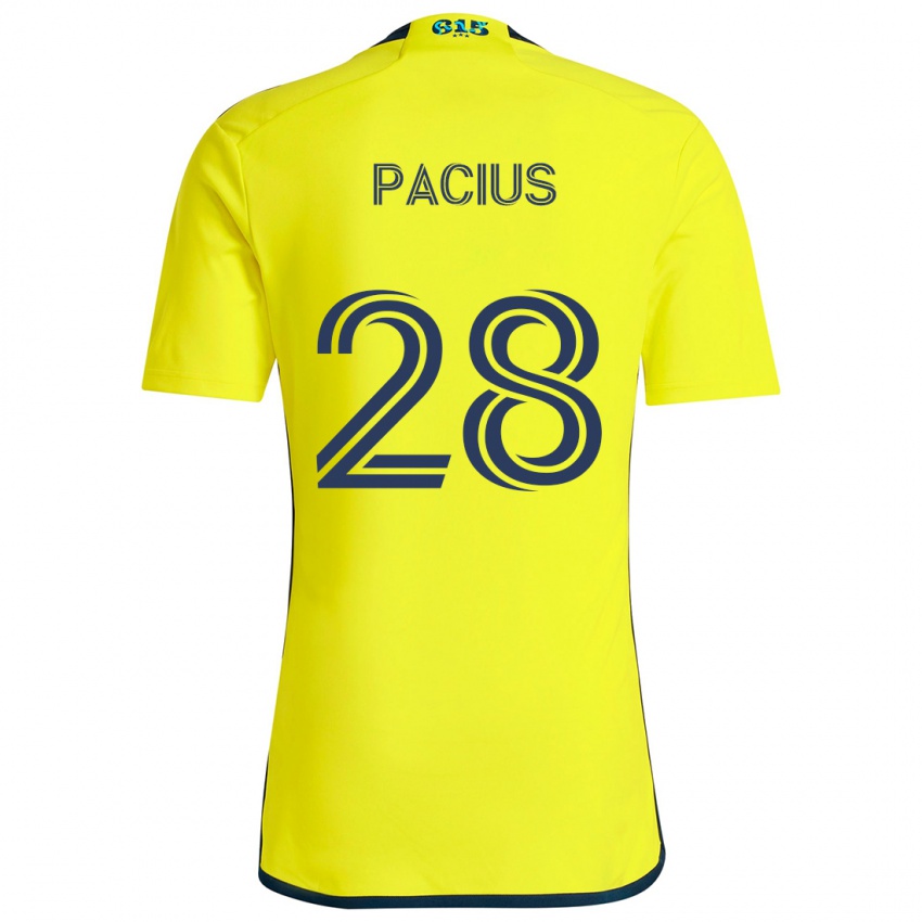 Dzieci Woobens Pacius #28 Yellow Blue Domowa Koszulka 2024/25 Koszulki Klubowe