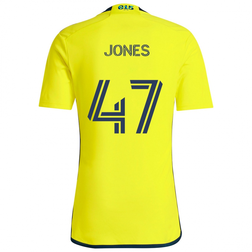 Dzieci Isaiah Jones #47 Yellow Blue Domowa Koszulka 2024/25 Koszulki Klubowe