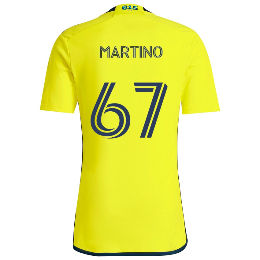 Dzieci Ben Martino #67 Yellow Blue Domowa Koszulka 2024/25 Koszulki Klubowe