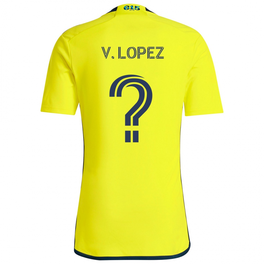 Dzieci Alejandro Velazquez-Lopez #0 Yellow Blue Domowa Koszulka 2024/25 Koszulki Klubowe