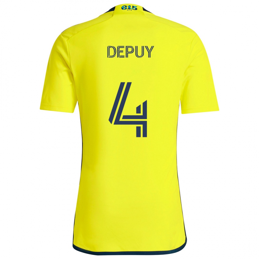 Dzieci Nick Depuy #4 Yellow Blue Domowa Koszulka 2024/25 Koszulki Klubowe