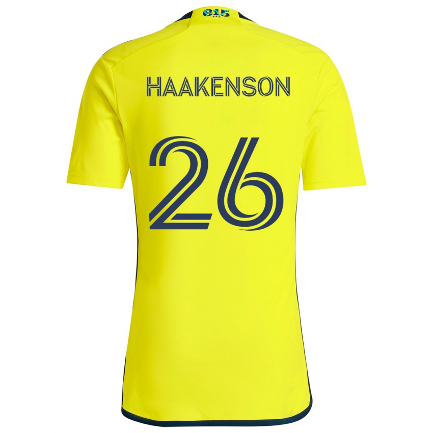 Dzieci Luke Haakenson #26 Yellow Blue Domowa Koszulka 2024/25 Koszulki Klubowe