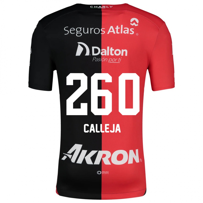 Dzieci Diego Calleja #260 Czerwony Czarny Domowa Koszulka 2024/25 Koszulki Klubowe