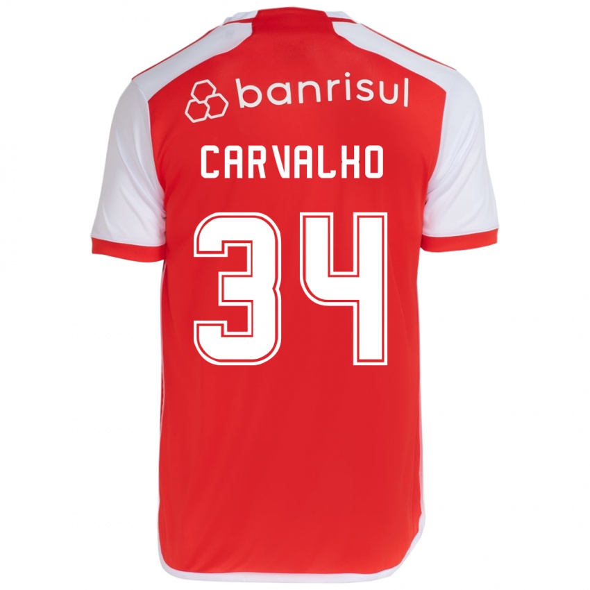 Dzieci Gabriel Carvalho #34 Czerwono-Biały Domowa Koszulka 2024/25 Koszulki Klubowe