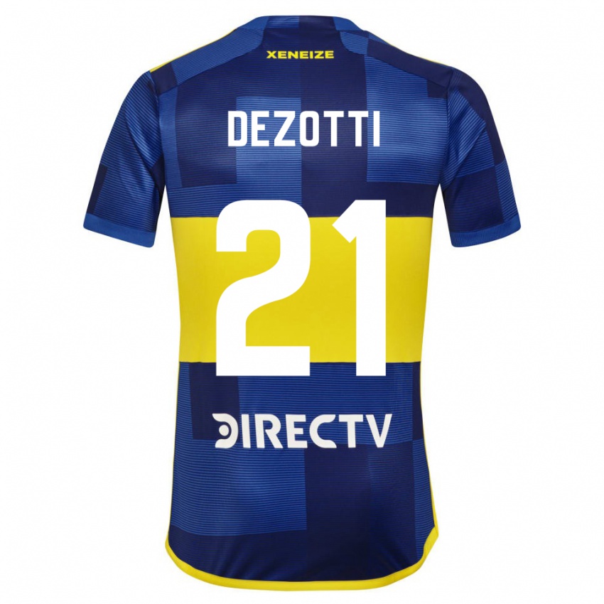 Dzieci Martina Dezotti #21 Niebiesko-Żółty Domowa Koszulka 2024/25 Koszulki Klubowe