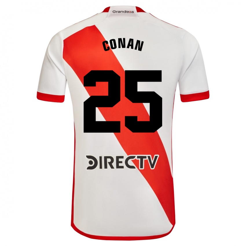 Dzieci Conan Ledesma #25 Biało - Czerwony Domowa Koszulka 2024/25 Koszulki Klubowe