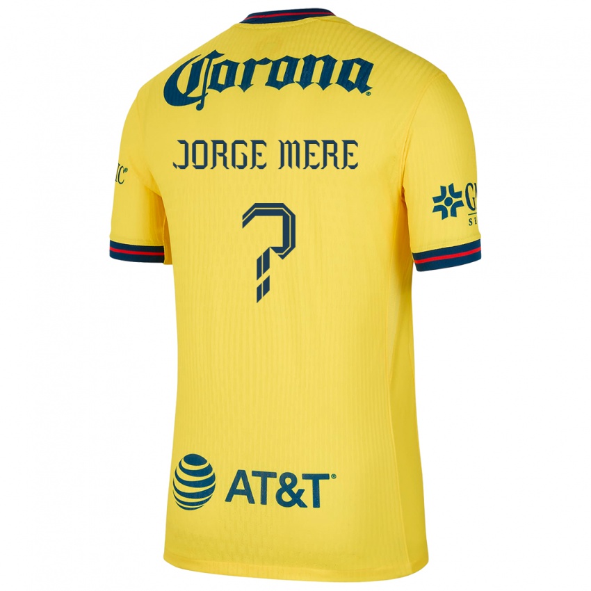 Dzieci Jorge Meré #0 Yellow Blue Domowa Koszulka 2024/25 Koszulki Klubowe