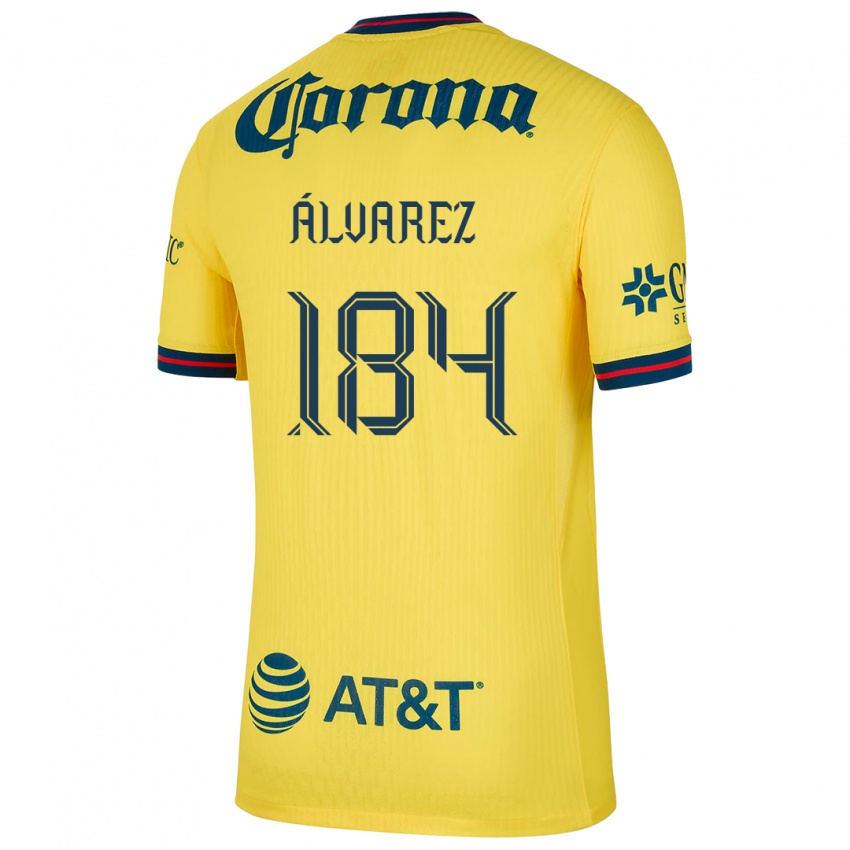 Dzieci Antonio Álvarez #184 Yellow Blue Domowa Koszulka 2024/25 Koszulki Klubowe