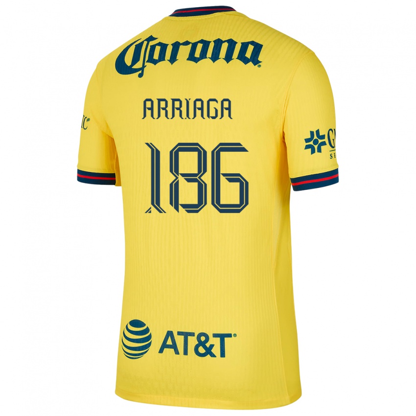 Dzieci Diego Arriaga #186 Yellow Blue Domowa Koszulka 2024/25 Koszulki Klubowe