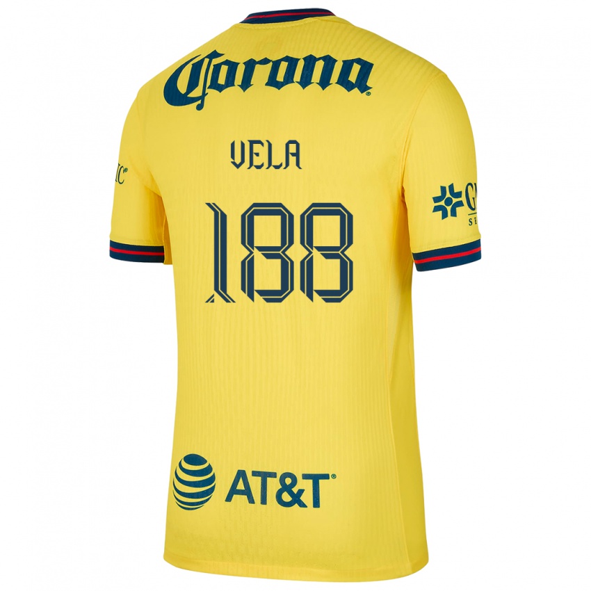 Dzieci Christo Vela #188 Yellow Blue Domowa Koszulka 2024/25 Koszulki Klubowe