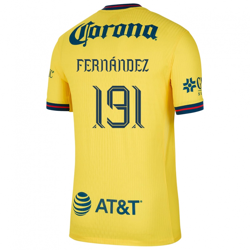 Dzieci Adrián Fernández #191 Yellow Blue Domowa Koszulka 2024/25 Koszulki Klubowe