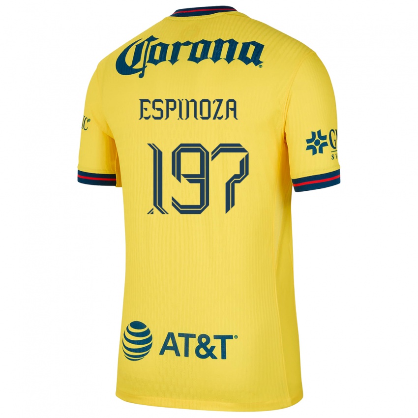 Dzieci Dagoberto Espinoza #197 Yellow Blue Domowa Koszulka 2024/25 Koszulki Klubowe