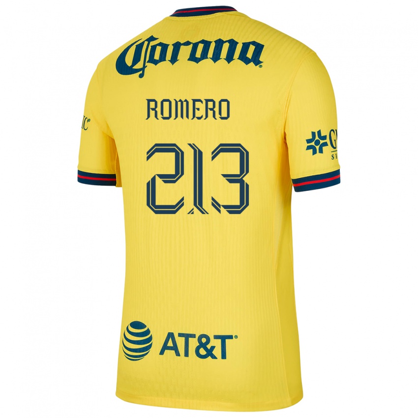 Dzieci Axel Romero #213 Yellow Blue Domowa Koszulka 2024/25 Koszulki Klubowe