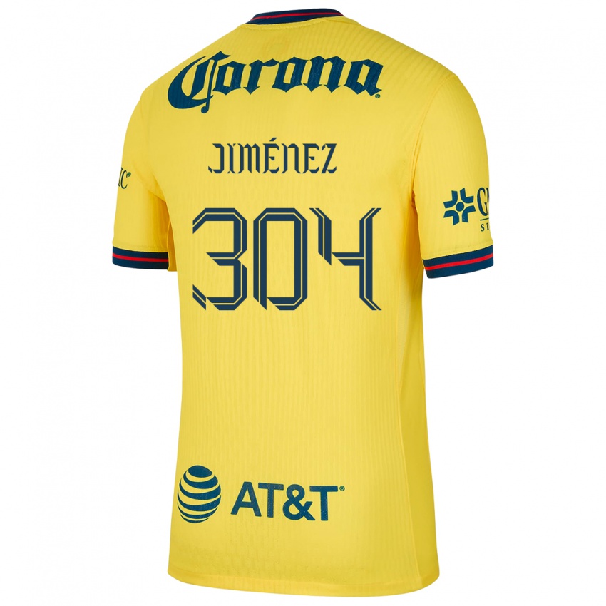 Dzieci Derek Jiménez #304 Yellow Blue Domowa Koszulka 2024/25 Koszulki Klubowe