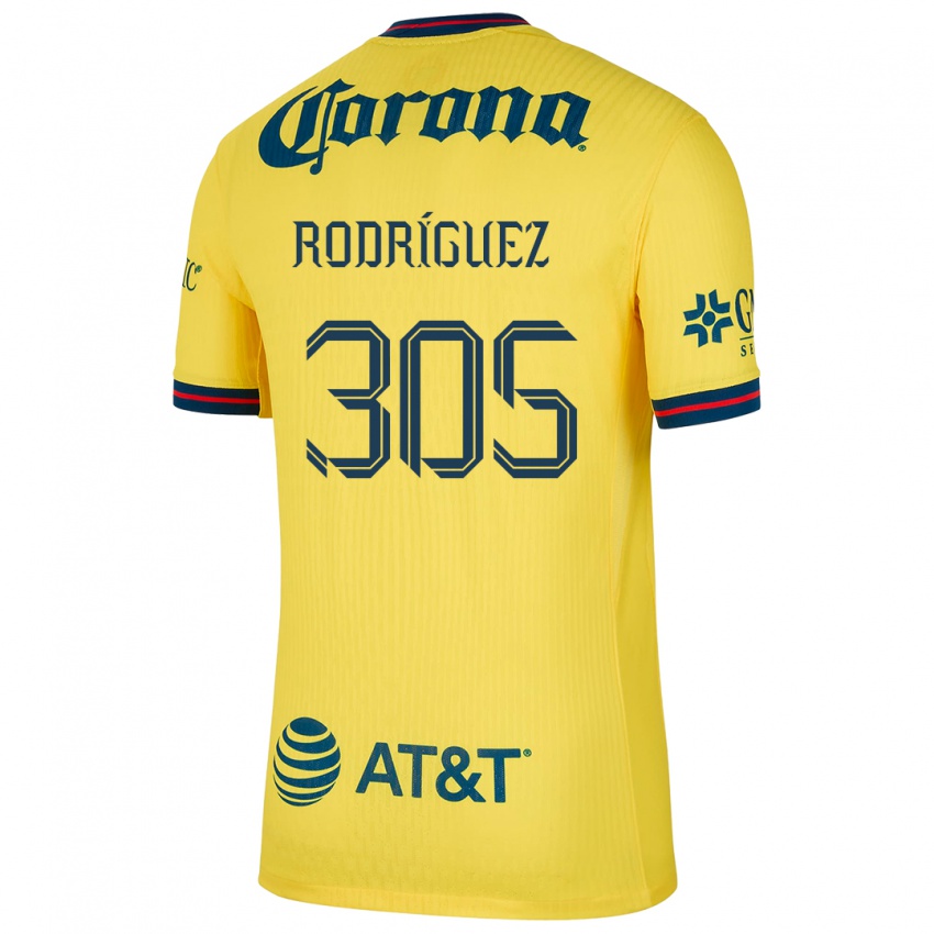 Dzieci Bryan Rodríguez #305 Yellow Blue Domowa Koszulka 2024/25 Koszulki Klubowe