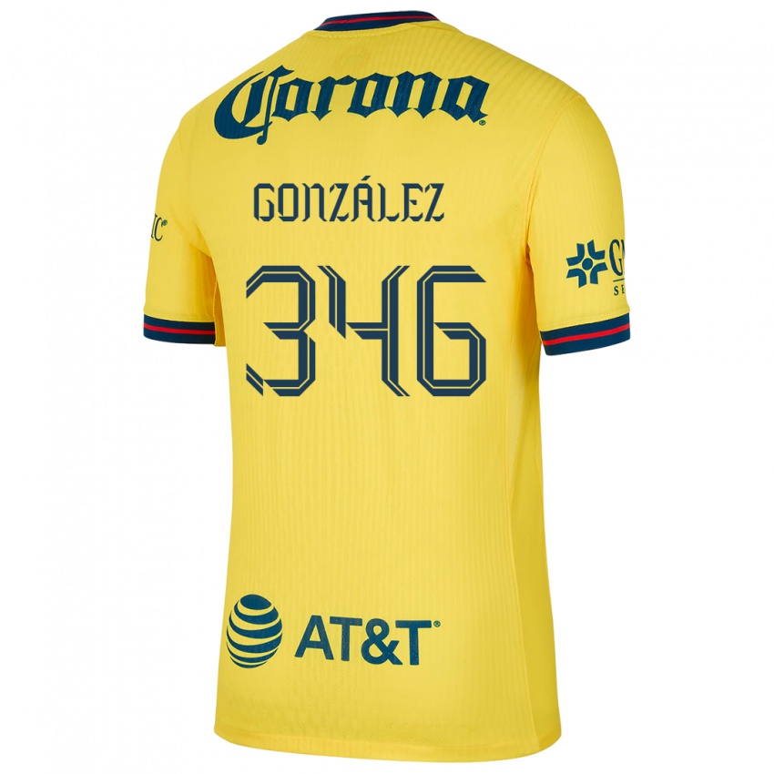 Dzieci Ricardo González #346 Yellow Blue Domowa Koszulka 2024/25 Koszulki Klubowe